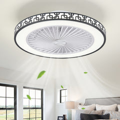 48cm Ceiling Fan with Light and Remote Control, 6 Speeds and 3000K-6000K Dimmable Silent Ceiling Fan Light, Smart Modern LED Fan Light for Bedroom, Living Room, Dining Room