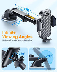 VANMASS 【New Upgrade BEST】 Car Phone Holder 【Ultimate Version True Military-Grade】 Mobile Cell Mount Windscreen Dashboard Vent Van Automobile Cradle for Iphone 16 15 14 13 Samsung All Smartphones