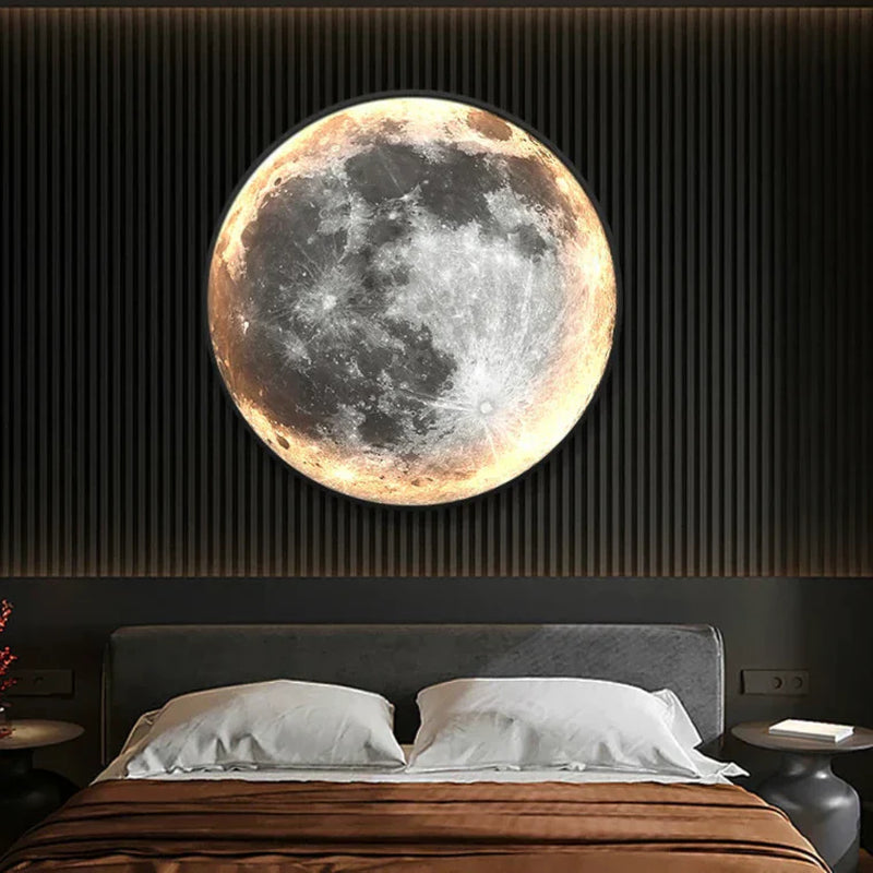 Lunaglow – LED Væglampe Med Jord- Og Måne-Design