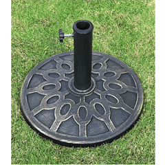 Garden Parasol Base Cast Iron Round Umbrella Stand Patio Outdoor Heavy 9.5kg New