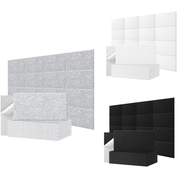 16pcs Soundproof Acoustic Panels | 60x30cm Decorative Absorption Plates Suitable for Music Studio Aesthetic Treatment and Reducing Reverberation and Noise in Home and Office