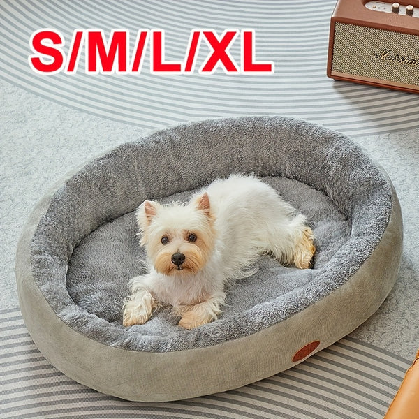 Luxury Soft Washable Pet Bed - Plush Warm Dog & Cat Cushion with Rounded Edges, Cozy Modern Bed for Small to Large Pets, Durable Easy-Clean Fabric, S/M/L/XL Sizes, Indoor/Outdoor Use, No Assembly Required, Ideal for Puppies & Kittens, Puppy Bed