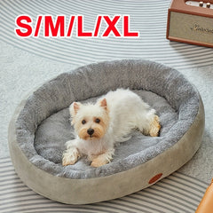 Luxury Soft Washable Pet Bed - Plush Warm Dog & Cat Cushion with Rounded Edges, Cozy Modern Bed for Small to Large Pets, Durable Easy-Clean Fabric, S/M/L/XL Sizes, Indoor/Outdoor Use, No Assembly Required, Ideal for Puppies & Kittens, Puppy Bed