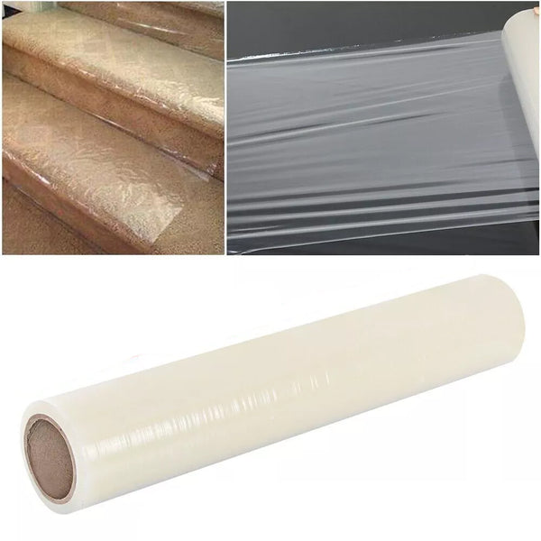 60cmX50/100m Carpet Floor Protection Floor Stairs Protection Film Protector Clear Cover Roll Self Adhesive Carpet