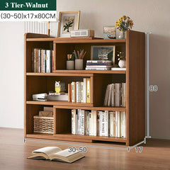 Multi-layer Desktop Storage Rack, Dormitory Office Cosmetic Stationery Book Storage And Bookcase Finishing Rack, Expandable Bookshelf, Space Saving, Backless