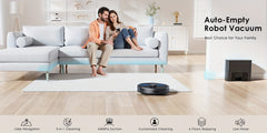 Lubluelu SL60 MAX Robot Vacuum Features a 2.5L Self-Emptying Station, Providing 60 Days of Hands-Free Cleaning. It Boasts a Powerful 4500 Pa Suction, Functions As Both a Vacuum Cleaner And Mop, Includes 24 No-Go Zones