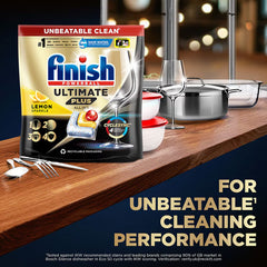 Finish Ultimate plus All in One Lemon Dishwasher Tablets, 90 Pack