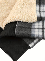 Jacket for Men Heavyweight Fleece Hoodies Thick Sherpa Lined Flannel Plaid Shirt Jacket