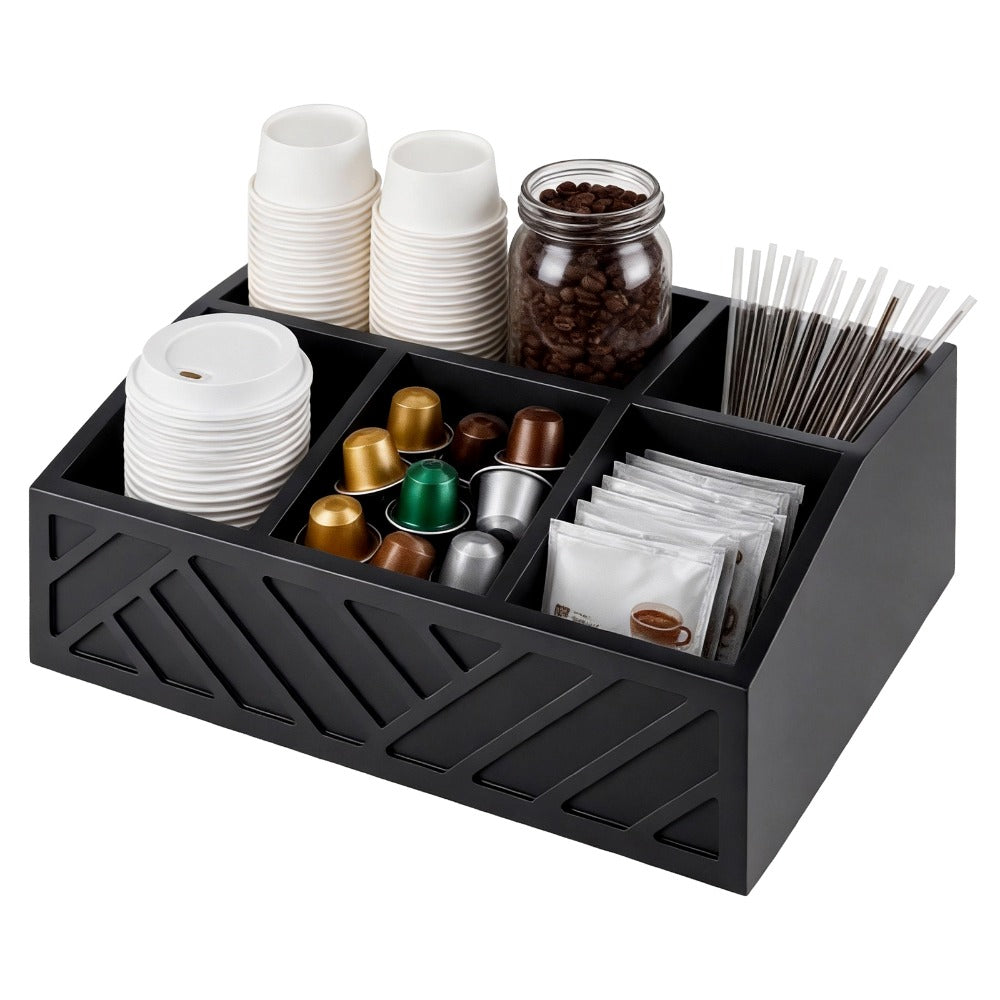 2-Tier Coffee Station Organizer for Countertop, Bar and Tea Accessories Storage Caddy With Counter Shelf for Home and Office