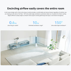 Xiaomi 2 Intelligent Tower Fan, 150° Rotating Tower Fan with Intelligent App Control, 3 Modes, Range 10 m, Energy Efficient