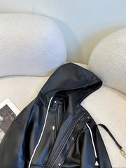 Women's Black Hooded Jacket