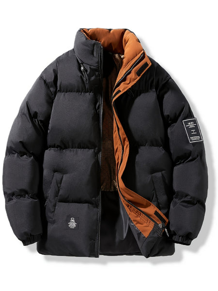 Men's Casual Warm Padded Coat | Autumn/Winter Long Sleeve Zip-Up Jacket, Windproof Padded Coat with Side and Inner Pockets, Ideal for Daily Wear, Outdoor Activities, and Parties, the Perfect Winter Essential, Great Gift for Son, Husband, or Male