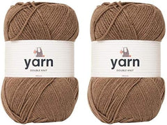 Korbond DK Beige Yarn - 100G Acrylic Wool - Lightweight, Hypoallergenic & Durable Double Knit Crochet Yarn Knitting Wool (290M Total)