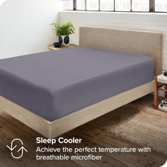 40cm Extra Deep Fitted Sheet, All seasons Bedding Ultra Soft Breathable Microfiber Bedding, Wrinkle-Free, Machine Washable, Hotel Quality All Sizes Available