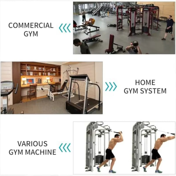 Double D Handle 360 Rotataing Cable Row Attachment for Cable Machine Soft Rubber Hanlde Gym Fitness LAT Pulldown Close Grip