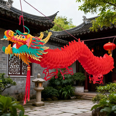 3D Chinese New Year Dragon Decorations | Plastic Hanging Animal Garland for Lunar New Year, Chinese Spring Festival, Christmas, School Party Events, Valentine'S Day, and New Year Gifts