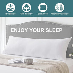 Premium Hollowfiber Filled Bolster Pillow Full Body Orthopedic Long Pillow for Side Sleeper, Back, Neck, Maternity Support Pregnancy Pillow