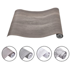 Vinyl Peel and Stick Wood Grain Floor Tile, 61cmx10m Self-Adhesive Vinyl Flooring Roll, Thicken Wear-Resistant Wallpaper Roll for Home Decor Floor & Wall Renovations, Pearl Marble
