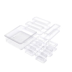 10pcs Transparent Sealed Moisture Proof Kitchen Refrigerator Storage Box Set, Household Stackable Fruit and Vegetable Preservation Box, Snack Storage Box, Saving Space