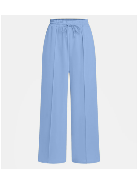 Women Drawstring High Waist Straight Leg Pants, Fashion Casual Pocket Trouser for Daily Wear, Ladies Bottom For All Season, Womenswear Basic Comfy Going Out Solid Color Sweatpant