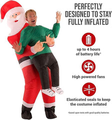 Morph Inflatable Santa Costume Adult, Blow up Santa Costume, Inflatable Christmas Costumes, Christmas Fancy Dress