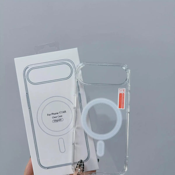 Clear Magnetic Phone Case Compatible with iPhone 17 Series (17, 17 Pro, 17 Air, 17 Pro Max) | Transparent Shockproof TPU Cover | Slim Protective Phone Accessory