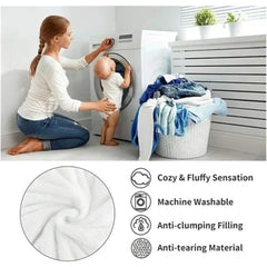 Luxury Taffeta Comforter Thick Warm Comforter, Heavy Warm Winter Comforter Core, Modern Ultra Soft Thick Weighted Blanket All Season Fluffy Fleece Quilt Beddin, Ideal Bedding Gifts for Christmas Mother's Day Valentine's Day Festival, Single Double King Su