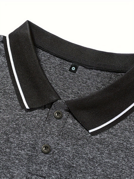 3pcs Set of Summer Collared Men'S Short Sleeve Polo Shirts Solid Color Plain Multicolor Golf Shirts Casual Athletic Wear Men'S Top