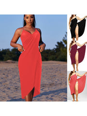 Women'S Flowy Beach Dress—Soft, Breathable, Quick-Drying Sizes S–5Xl—Perfect for Vacations, The Pool, Beach Parties, And Everyday Wear
