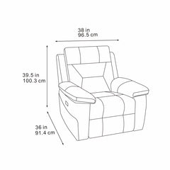Lucca Grey Fabric Power Recliner Armchair