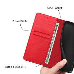 Luxury Case for iPhone 16 Pro Max Plus, 15 Pro Max Plus, 14 Pro Max Plus, 13 Pro Max mini, 12 Pro Max Mini, 11 Pro Max XS MAX XS X SE 8 Plus 7 Plus 6 6S PlusLeather Phone Case Cover, PU Faux Leather Wallet Book Folio Flip Magnetic Shockproof Case with Car