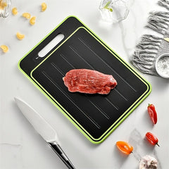 1pc Heavy-Duty Plastic Cutting Board with Non-Slip Surface & Hanging Hole - Space-Saving Kitchen Prep Station, Easy-Clean Black Chopping Board with Measurement Markings & Rounded Edges, Durable Multipurpose Food-Safe Plastic Board for Meat, Vegetables, Fr