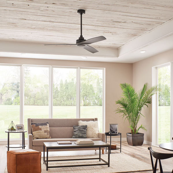 Kichler Ried 3 Blade (142Cm) Indoor Ceiling Fan with AC Motor and Remote Control