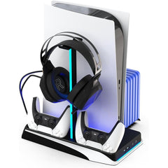 IMP Gaming DLX LED Twin Charging Tower With Cooling Fans & Game Storage (PlayStation 5)