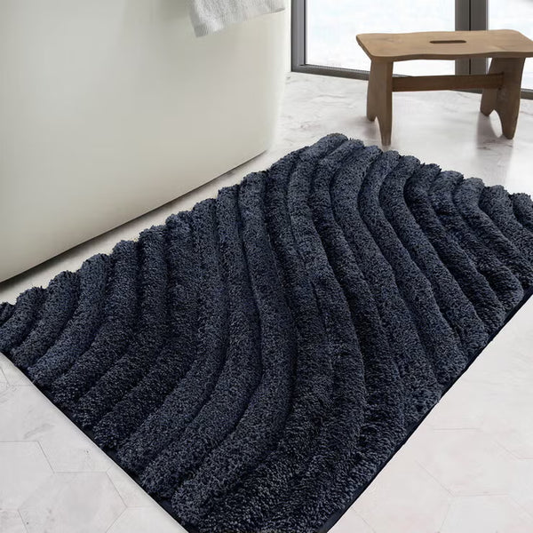 Safdie Tufted Wave Bath Mat in 3 Colours, 56 X 91 Cm