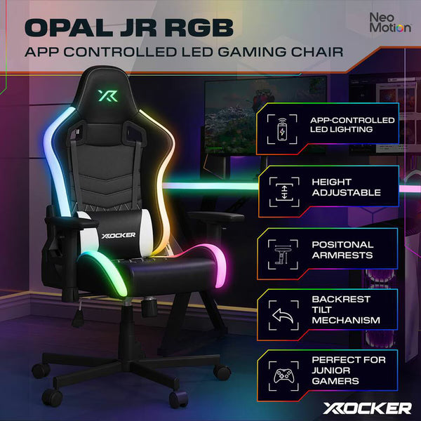 X Rocker Opal RGB Junior Gaming Chair with LED Lights