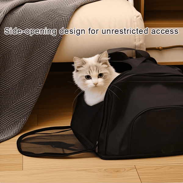 Portable Pet Carrier Backpack Carrying Mesh Pet Backpack Adjustable Shoulder Strap Small and Medium Cat Dog Rabbit Hamster Backpack Functional Foldable One Shoulder Crossbody Mesh Pocket Strap Suitable for Hiking and Traveling 60*38*30cm