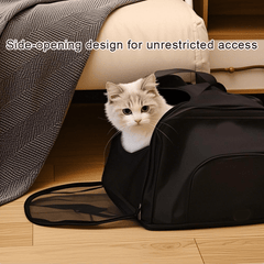 Portable Pet Carrier Backpack Carrying Mesh Pet Backpack Adjustable Shoulder Strap Small and Medium Cat Dog Rabbit Hamster Backpack Functional Foldable One Shoulder Crossbody Mesh Pocket Strap Suitable for Hiking and Traveling 60*38*30cm
