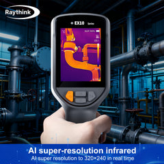Raythink Handheld Infrared Thermal Imager, Temperature Measuring Thermal Camera for Floor Heating, Electrical Inspection, and Leak Detection, 160×120 IR AI Super Resolution