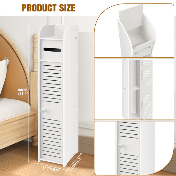 Bathroom Floor Storage Cabinet PVC Storage Unit Bathroom Cabinets Corner Organizer Cupboard for Bathroom Living Room Kitchen Toilet