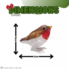 Marco Paul 5 Pack LED Robins Christmas Decorations Battery Operated String Lights with Auto Timer Indoor & Outdoor Festive Xmas Bird Ornaments Novelty Seasonal Home Décor