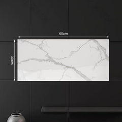 26/52pcs Marble Texture PVC Self-Adhesive Floor Tiles - Peel & Stick Easy Install for Rental Homes, Bedroom & Kitchen - Dark Gray/Light Gray/White Decorative Floor Renovation Patches (26, White)
