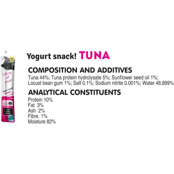 Cat Yoghurt Lickable Treats (25 Pack) Mixed Variety - Chicken, Salmon, Tuna & Shrimp – Creamy Cat Treats Made with Real Meat – 12g Each 4 Flavours