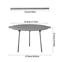 1PC Heavy-duty Cast Iron Tripod Barbecue Tray, Round Barbecue Tray Grill, Multi-functional Cast Iron Tray, Suitable for Various Scenarios Such As Campfires, Picnics and BBQs.