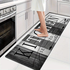 1pc Kitchen Mat, Polyester Fiber Crystal Velvet, Hand Wash Only, Comfortable Cushioning, for Kitchen Laundry Room Hallway Living Room, Ideal Holiday Gift Choice, ≥800g/㎡
