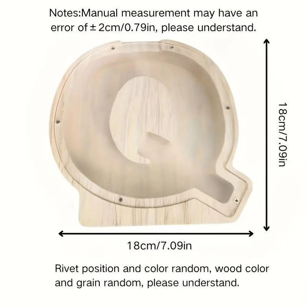 1 unique wooden letter jar - 26 creative A-Z letter storage containers, transparent design, birthday gift idea, home decoration, best friend gift, and functional holiday present.