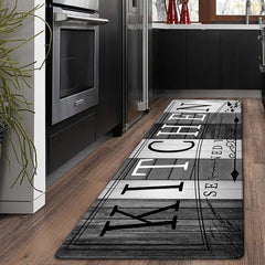 1pc Kitchen Mat, Polyester Fiber Crystal Velvet, Hand Wash Only, Comfortable Cushioning, for Kitchen Laundry Room Hallway Living Room, Ideal Holiday Gift Choice, ≥800g/㎡