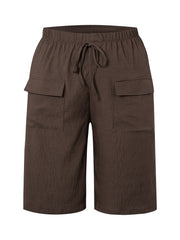 Circle 3pcs Set Standard Size Women's Shorts Casual Beach Pants with Pockets