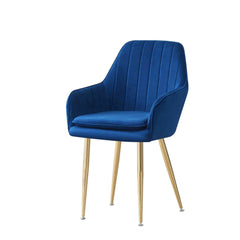 MOF Velvet Dining Chairs Kitchen Chairs Living Room Chairs with Sturdy Metal Legs Reception Chairs with Backrest and Padded Seat