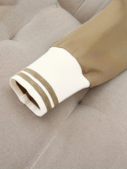 Fashionable Elegant Solid Color Casual Street Striped Suit and Pants Set